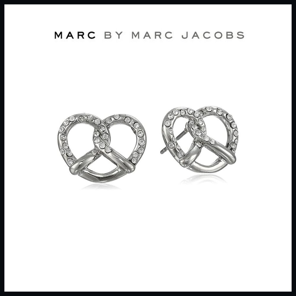 Marc by Marc Jacobs Salty Pretzel Earrings— Silver-Plated Brass & Cubic Zirconia